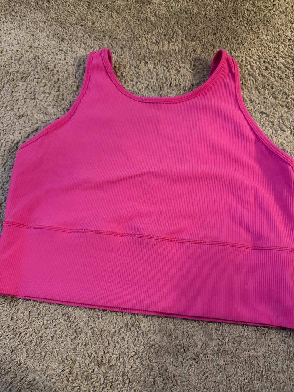Sonic Pink Power Pivot Ribbed Tank Top Size 12